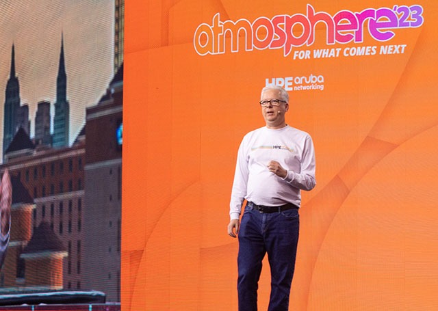 David Hughes presenting at Atmosphere